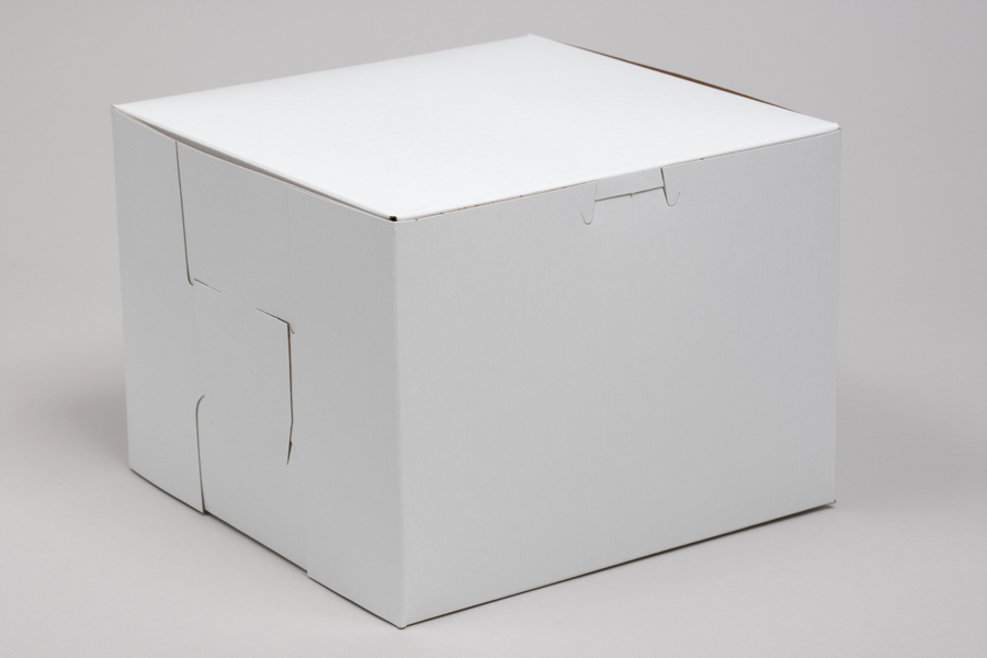 8 x 8 x 6 WHITE ONE-PIECE BAKERY BOXES