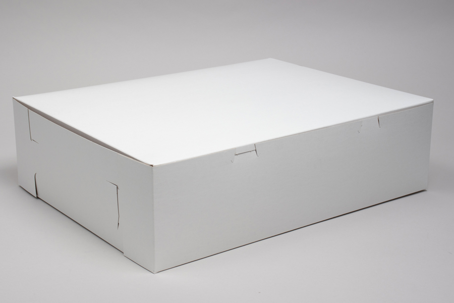 18 x 14 x 5 WHITE ONE-PIECE BAKERY BOXES