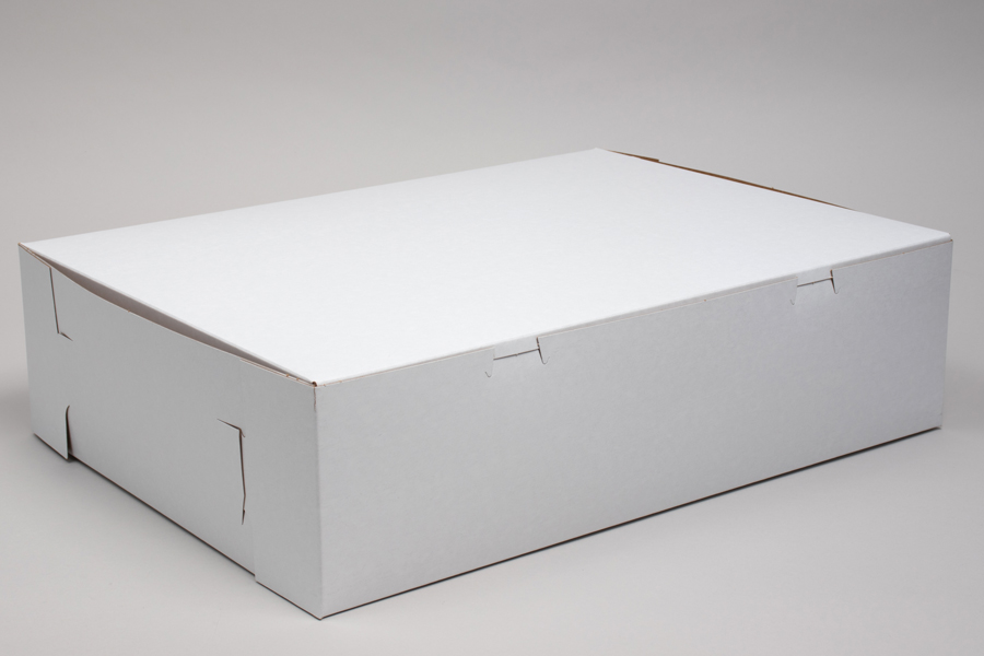 19 x 14 x 5 WHITE ONE-PIECE BAKERY BOXES