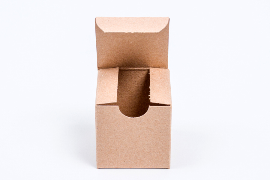 2 x 2 x 2 Solid Natural Kraft TuckTop Gift Boxes