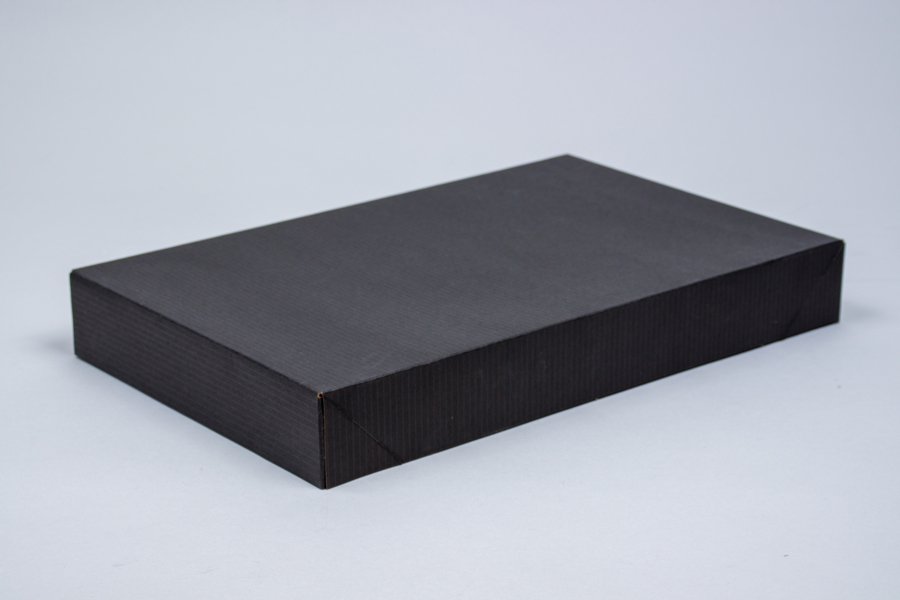 17 x 11 x 2.5 BLACK PINSTRIPE APPAREL BOX