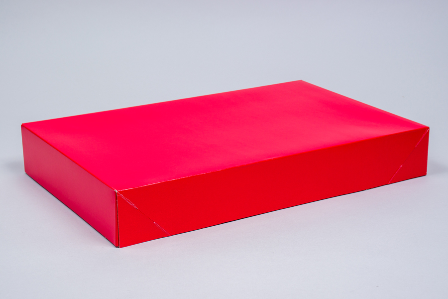 17 x 11 x 2.5 RED GLOSS APPAREL BOX