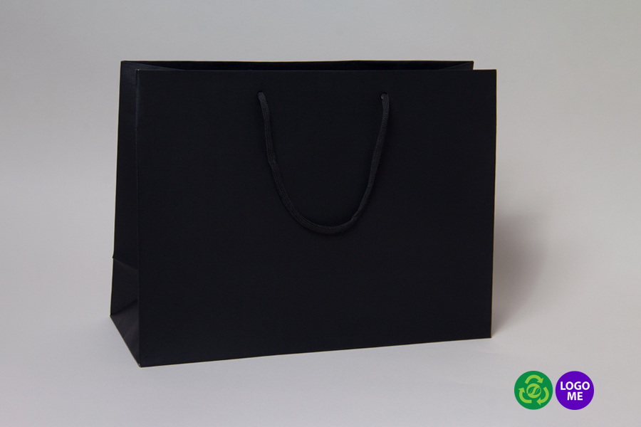 13 x 5 x 10 BLACK GAIA EUROTOTE SHOPPING BAGS