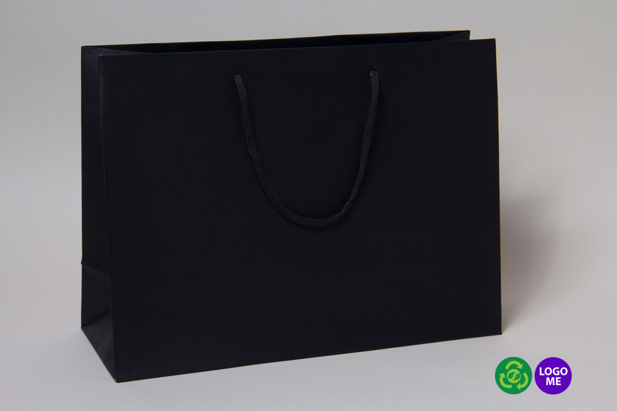 16 x 6 x 12 BLACK GAIA EUROTOTE SHOPPING BAGS