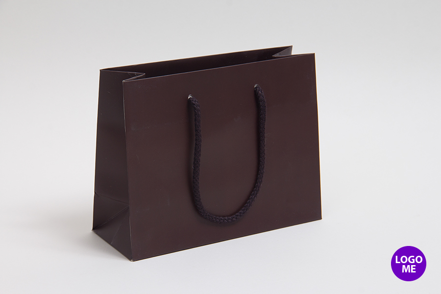 16 x 6 x 12 MATTE CHOCOLATE EUROTOTE SHOPPING BAGS ***LIMITED AVAILABILITY***