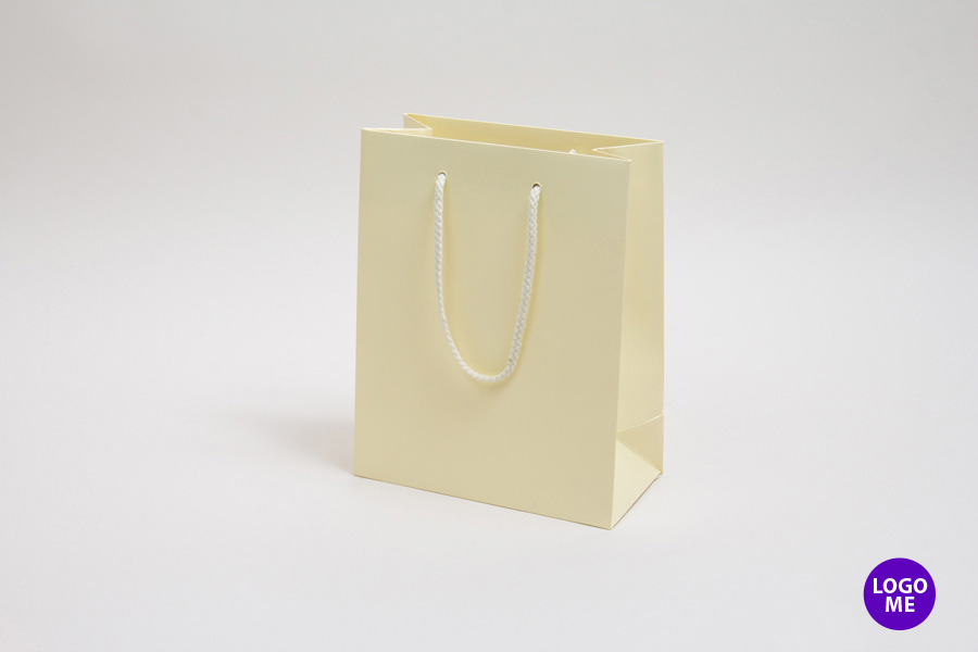 8 x 4 x 10 MATTE IVORY EUROTOTE SHOPPING BAGS ***LIMITED AVAILABILITY***