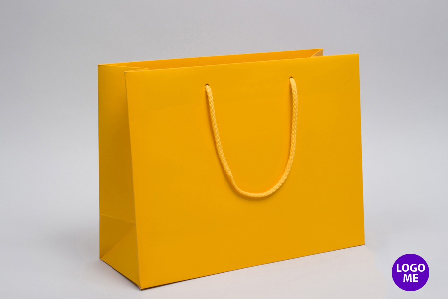 13 x 5 x 10 Lemon (Sunrise) Matte Euro-Totes 100/ctn - Bags, Bows and Boxes  Closeout