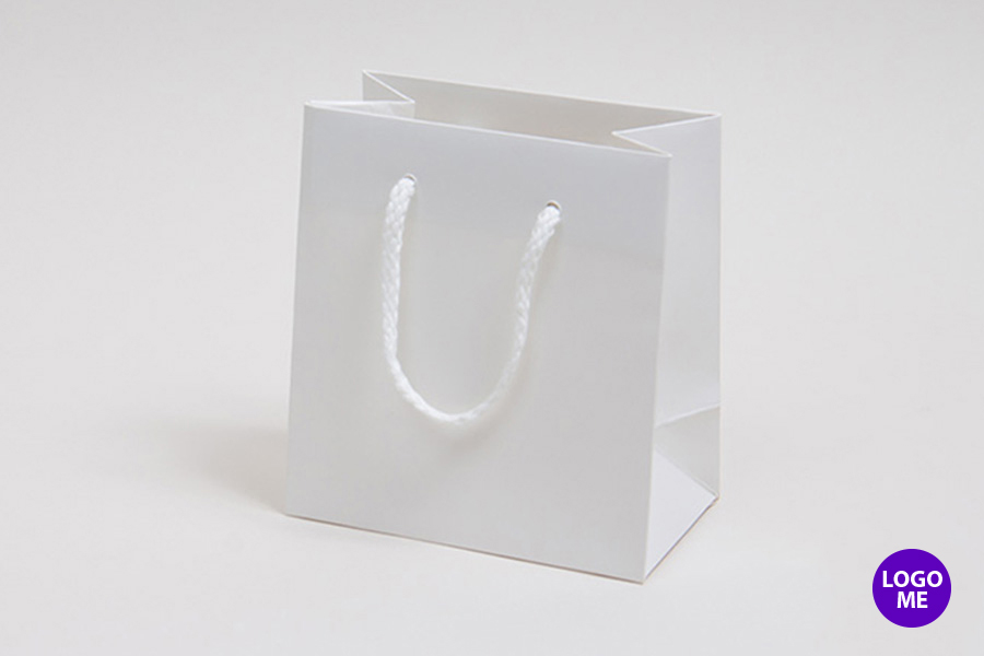 6 x 3.5 x 6.5 MATTE WHITE EUROTOTE SHOPPING BAGS