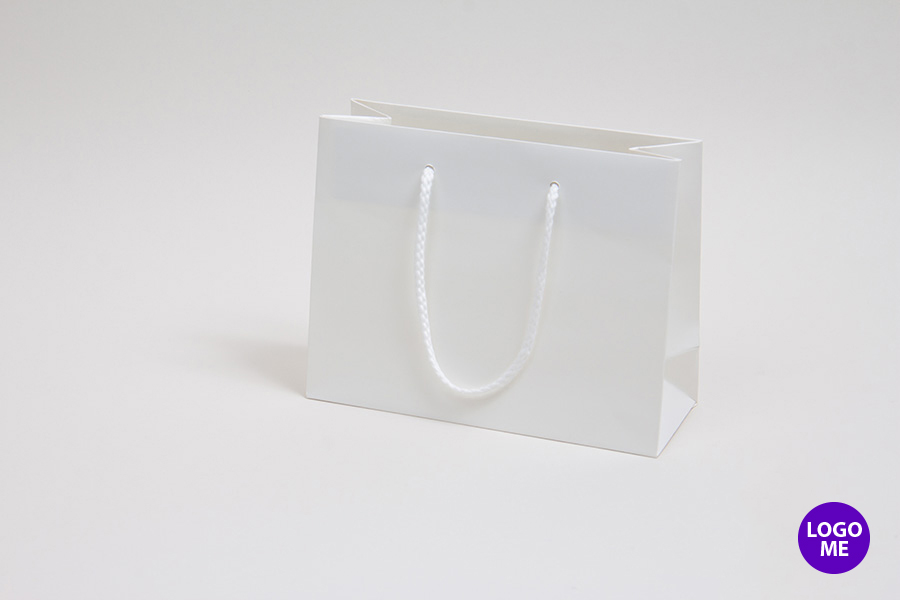 9 x 3.5 x 7 MATTE WHITE EUROTOTE SHOPPING BAGS