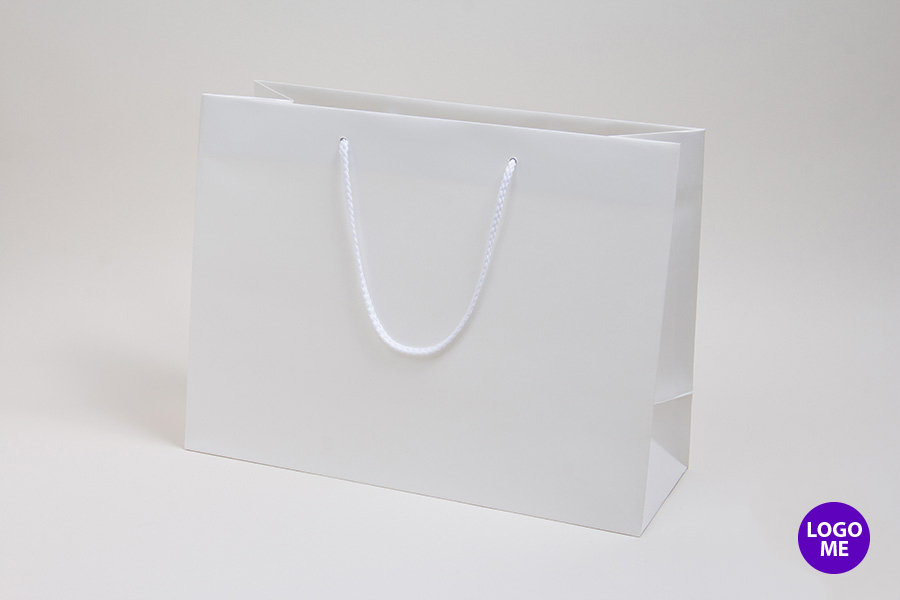 16 x 6 x 12 MATTE WHITE EUROTOTE SHOPPING BAGS