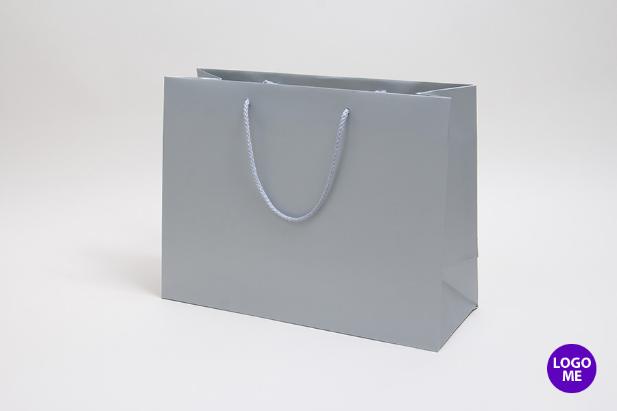 16 x 6 x 12 MATTE PLATINUM EUROTOTE SHOPPING BAGS