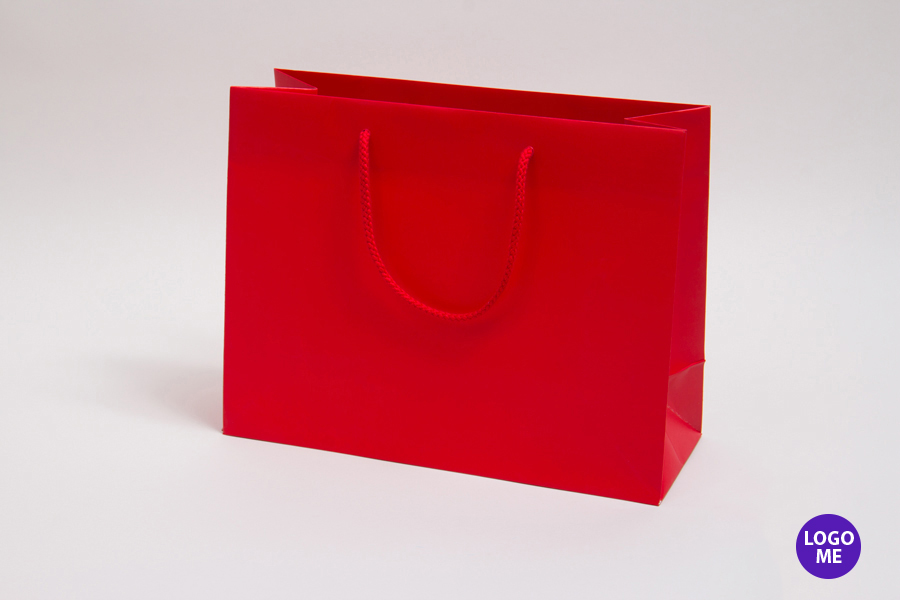 13 x 5 x 10 MATTE RED PAPER EUROTOTE SHOPPING BAGS