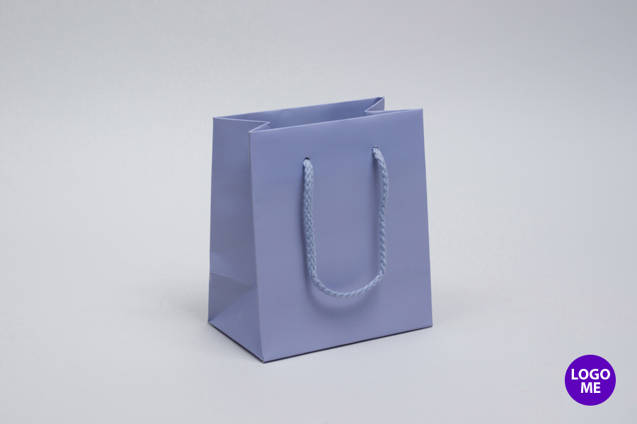 6 x 3.5 x 6.5 MATTE LAMINATED WISTERIA EUROTOTE SHOPPING BAGS