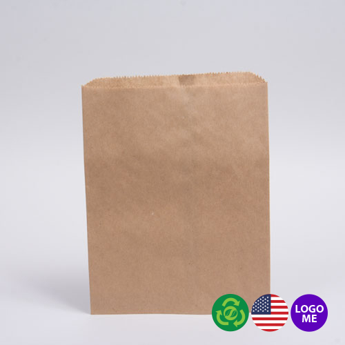 8.5 x 11 NATURAL KRAFT PAPER MERCHANDISE BAGS