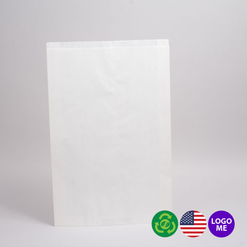 12x3x18 Recycled White Paper Merchandise Bags