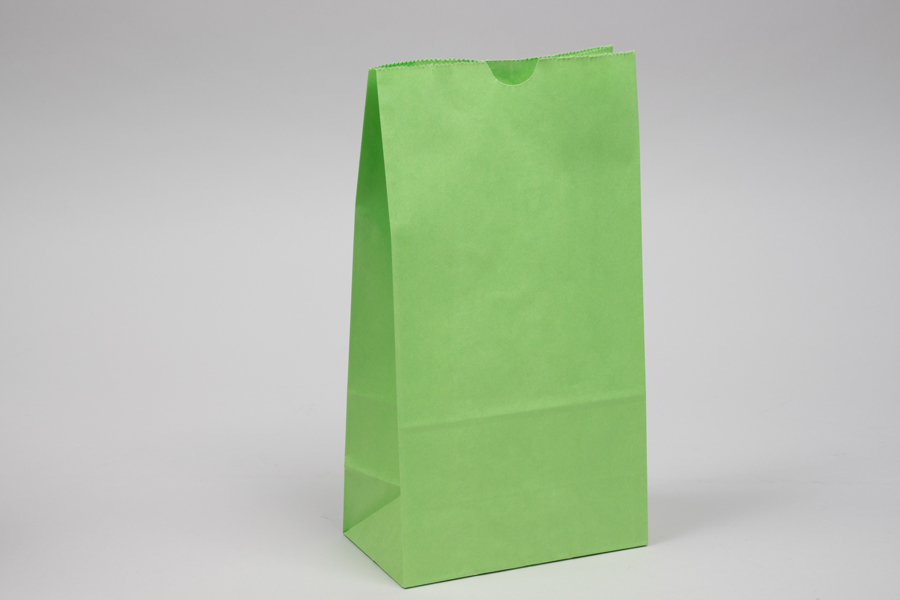 6# - 6 x 3-5/8 x 11-1/6 LIME GREEN SOS PAPER BAGS