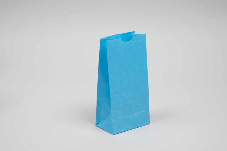 2# - 4-1/8 x 2-1/2 x 7-7/8 SKY BLUE SOS PAPER BAGS