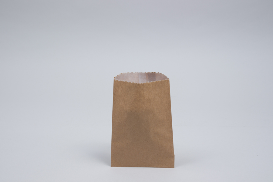 1/4# - 4-3/4 x 6-3/4 NAT KRAFT GLASSINE LINED GOURMET MERCHANDISE BAGS