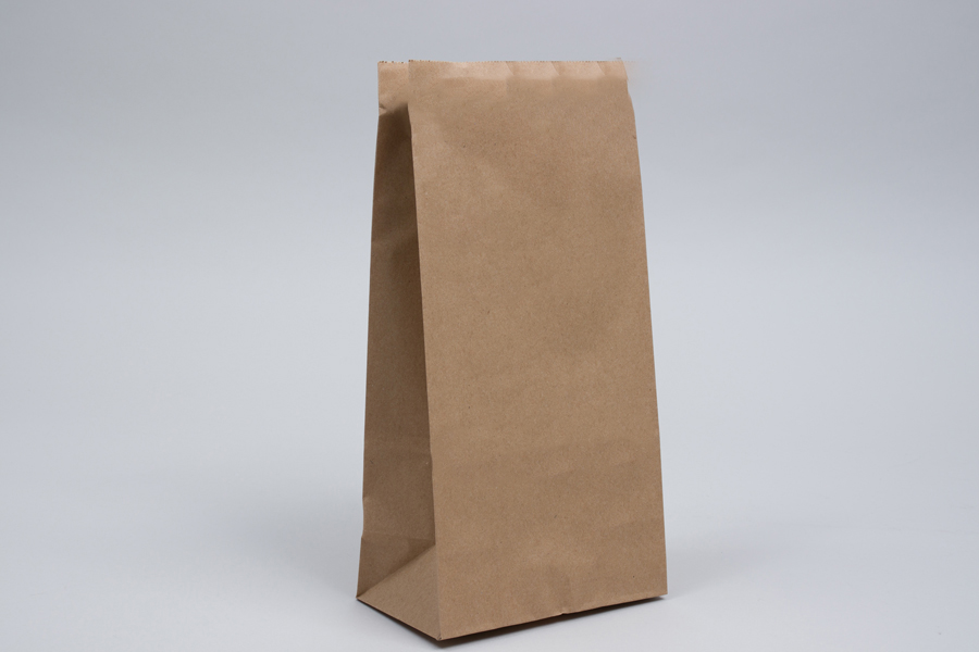 8# - 6-1/4 x 3-13/16 x 12-1/2 NATURAL KRAFT SOS PAPER BAGS
