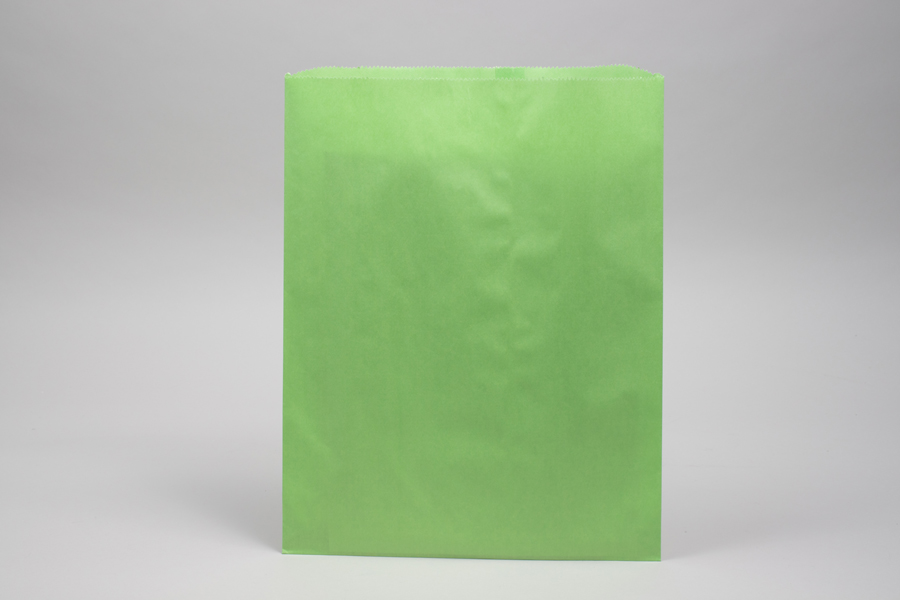 12 x 15 LIME GREEN PAPER MERCHANDISE BAGS
