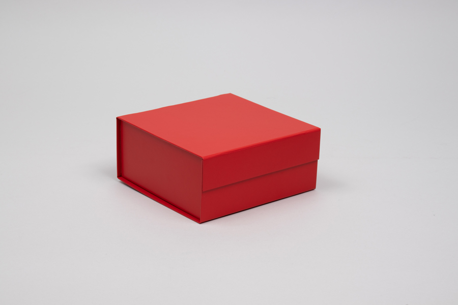 6 x 6 x 2-3/4 MATTE RED MAGNETIC LID GIFT BOXES