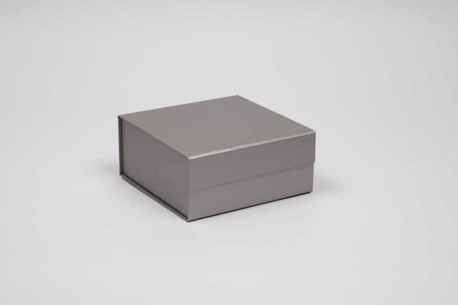 6 x 6 x 2-3/4 MATTE SILVER MAGNETIC LID GIFT BOXES