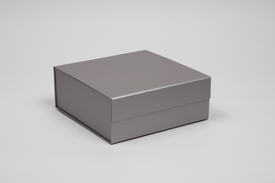8 x 8 x 3-1/8 MATTE SILVER MAGNETIC LID GIFT BOXES