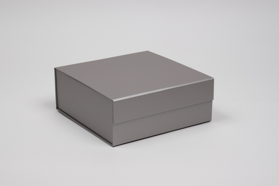 8 x 8 x 3-1/8  MATTE SILVER MAGNETIC LID GIFT BOXES