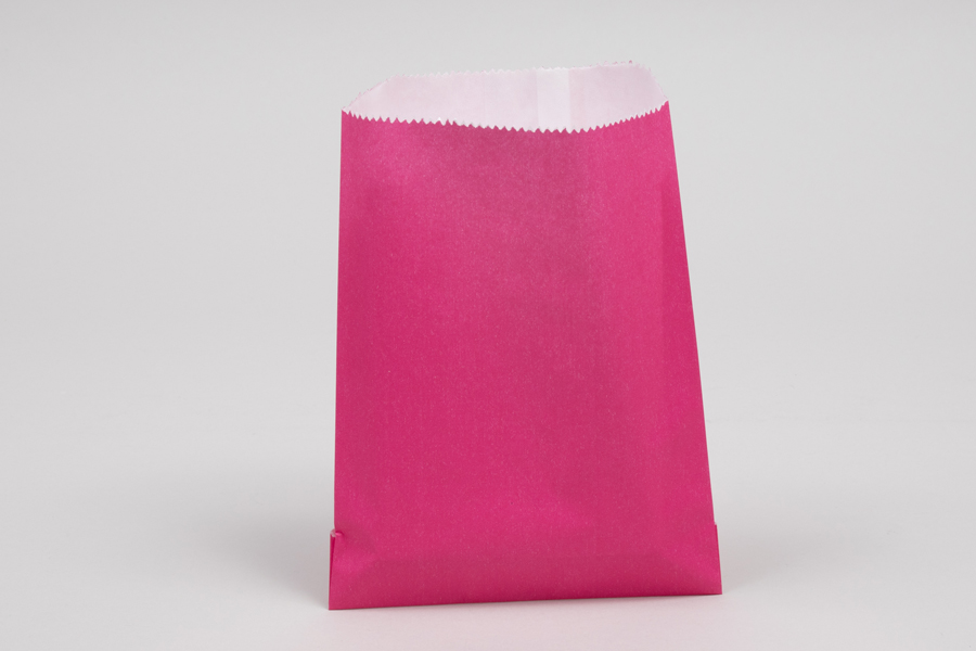 1/2# - 5-3/4 x 7-1/2 WILD ROSE GLASSINE LINED GOURMET MERCHANDISE BAGS