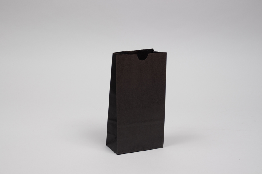 2# - 4-1/8 x 2-1/2 x 7-7/8 BLACK SOS PAPER BAGS
