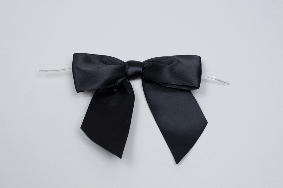 Silk Satin Ribbon 1/4 Black