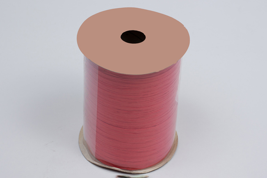 Matte Red Paper Raffia Ribbon - 100yd Roll