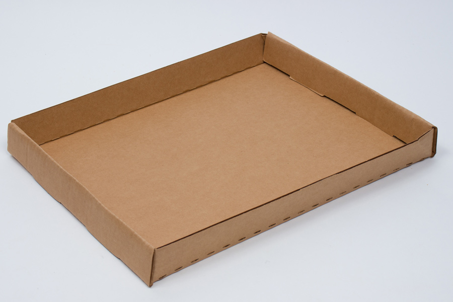 14-3/8 x 11-1/2 x 1-1/2 NATURAL KRAFT CATERING TRAY LID - HALF SHEET