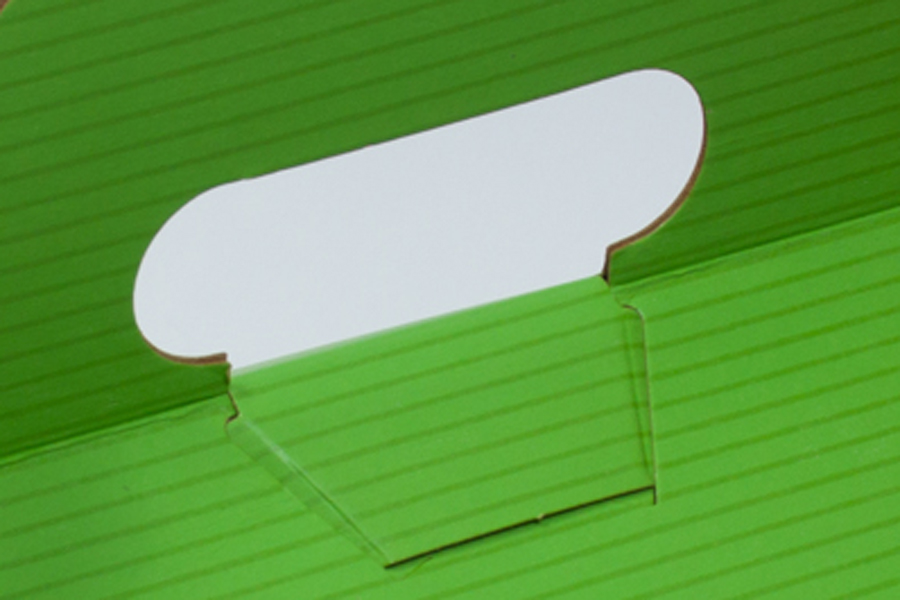 9-1/2 x 5 x 5 APPLE GREEN PINSTRIPE GABLE BOX