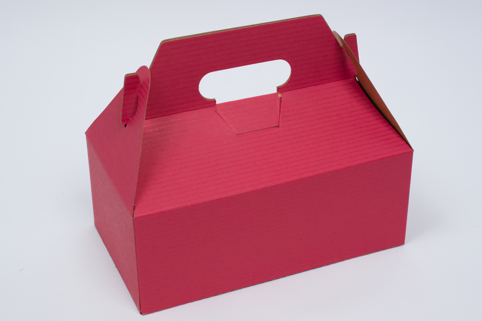 8-7/8 x 5 x 3-1/2 RED PINSTRIPE GABLE BOX 5LB