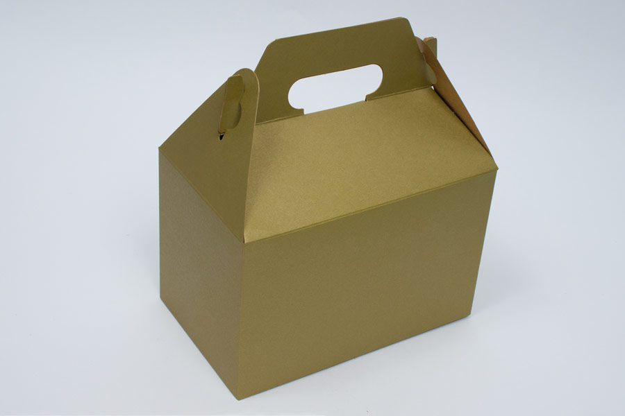 8 x 4-7/8 x 5-1/4 GOLD PINSTRIPE GABLE BOX