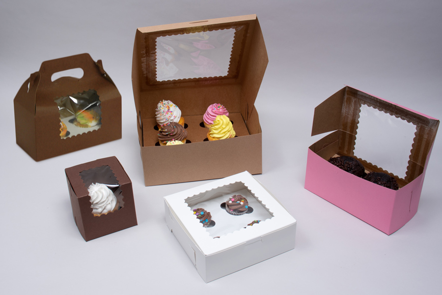 Windowed Cupcake Boxes & Inserts