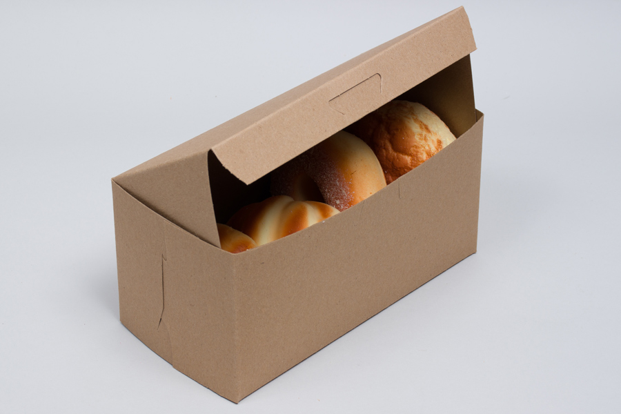 8 x 4 x 4 NATURAL KRAFT ONE-PIECE BAKERY BOXES