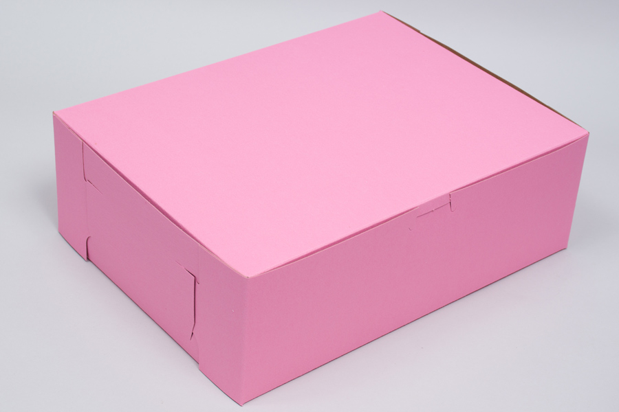 14 x 10 x 4 (1/4 SHEET) STRAWBERRY ONE-PIECE BAKERY BOXES