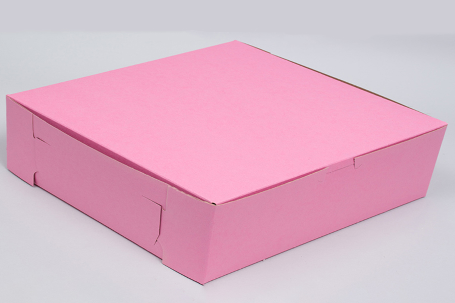 10 x 10 x 3 STRAWBERRY ONE-PIECE BAKERY BOXES