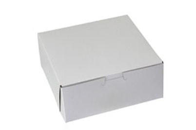 7 x 7 x 3 WHITE ONE-PIECE BAKERY BOXES