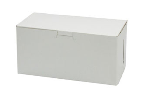 8 x 4 x 4 WHITE ONE-PIECE BAKERY BOXES