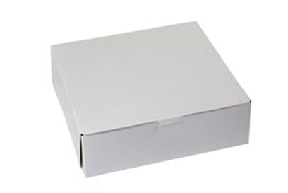 8 x 8 x 2-1/2 WHITE ONE-PIECE BAKERY BOXES