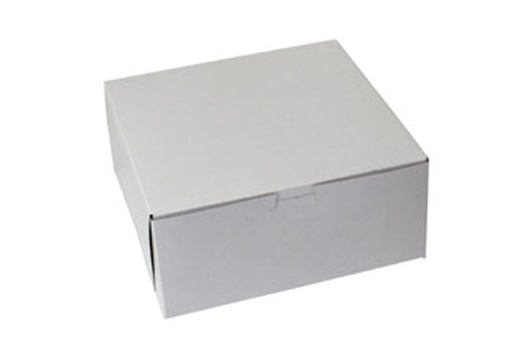 9 x 9 x 4 WHITE ONE-PIECE BAKERY BOXES