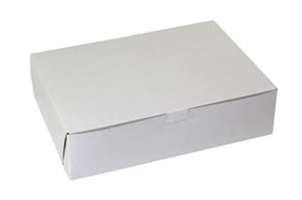 10-1/4 x 6-1/4 x 3-1/2 WHITE ONE-PIECE BAKERY BOXES