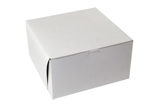 10 x 10 x 5-1/2  WHITE ONE-PIECE BAKERY BOXES