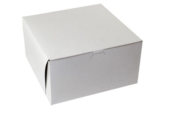 12 x 12 x 6 WHITE ONE-PIECE BAKERY BOXES
