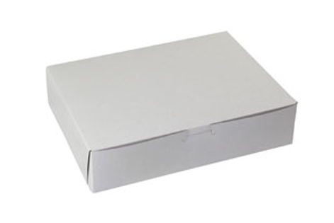 15 x 11-1/2 x 2 WHITE ONE-PIECE BAKERY BOXES