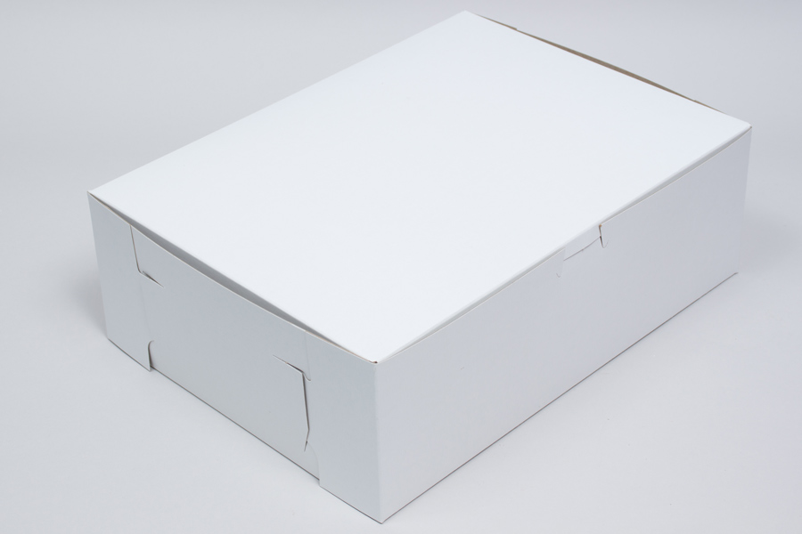 26-1/2 x 18-1/2 x 4 WHITE ONE-PIECE BAKERY BOXES