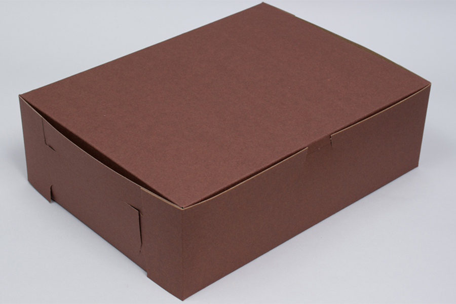 8 x 5-1/2 x 3 CHOCOLATE ONE-PIECE BAKERY BOXES